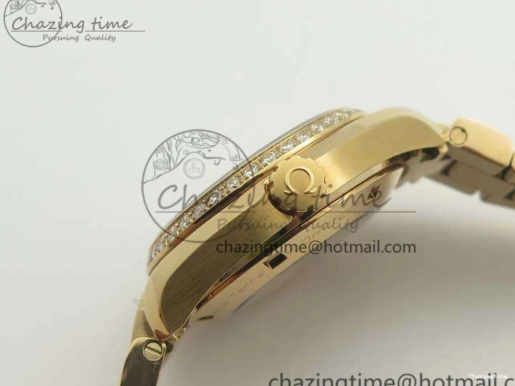 0515 Versatile Aqua Terra Ladies 35mm RG V6F Best Edition White MOP Dial Diam On RG Bracelet A 8104